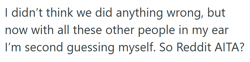 Now the couple’s left wondering if playing fair made them bad friends.