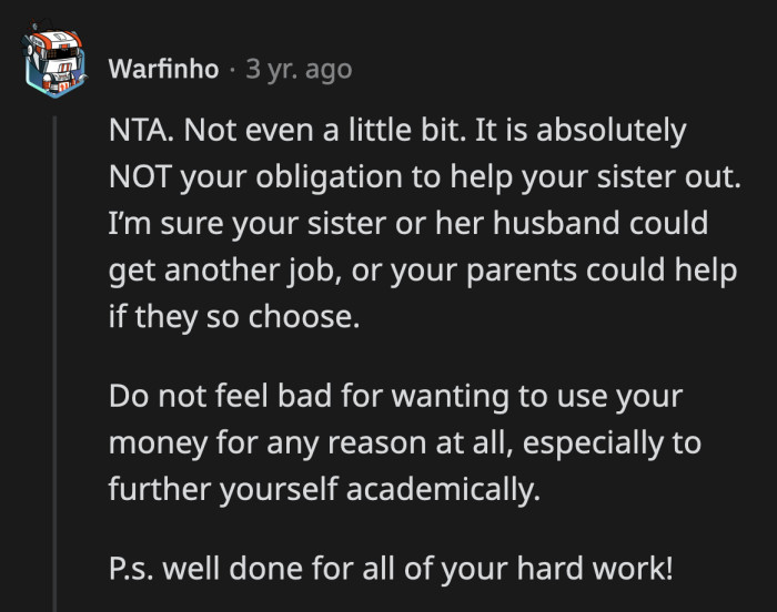 They tainted OP's achievement. They should have been proud of his hard work and discipline.