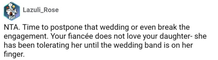 Bare minimum, they should postpone the wedding