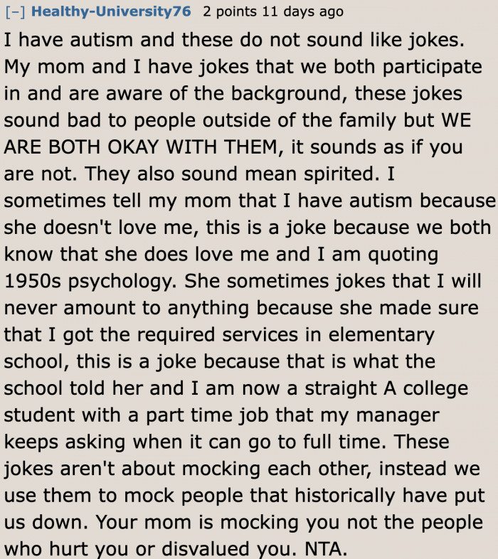 There are jokes that people on the spectrum can handle.