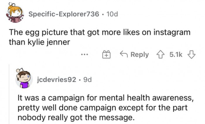 22. Egg pic vs. Kylie Jenner