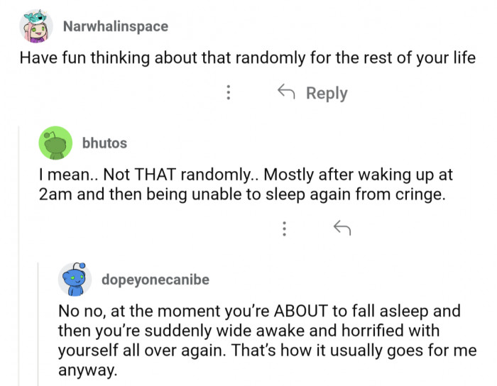 Or maybe they'll just never sleep again