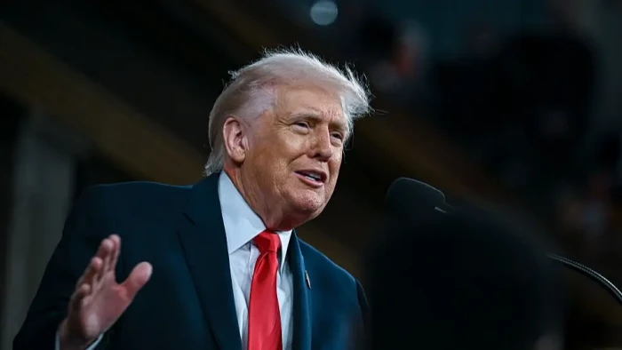 Donald Trump responds to questions amid legal scrutiny over Epstein connection.