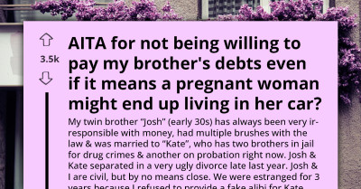 Man Shares Why She Won't Pay Her Twin Brother’s Debts Despite Pregnant Woman's Cry