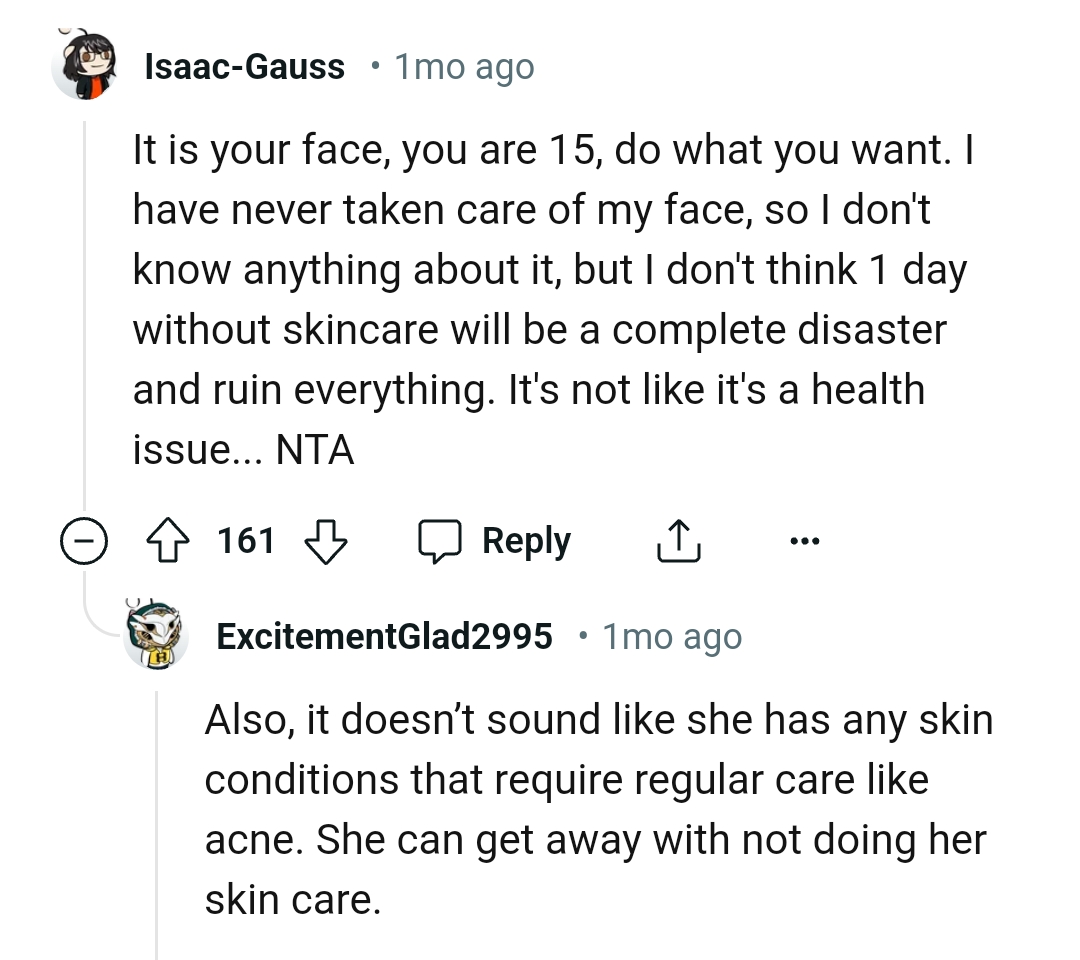 It is not like it's a health issue