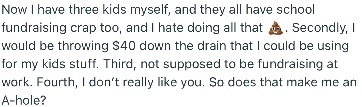 OP Is Eager to Know If Their Decision Not to Buy Is an A**hole Move