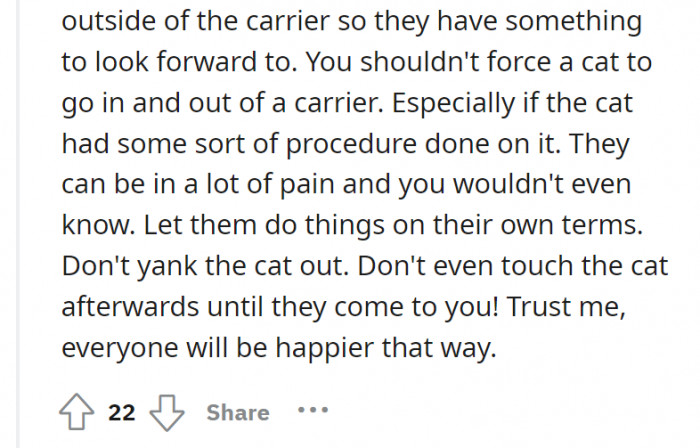 Bottom line: don't force cats to like you or else...