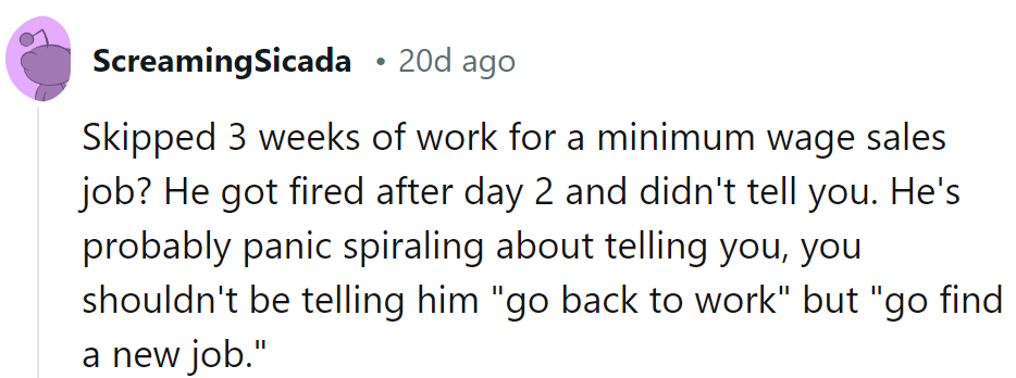 Job's gone with the wind!