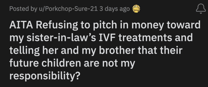 OP thought to themselves that it would be foolish to borrow money for a procedure that has a good chance of failing.