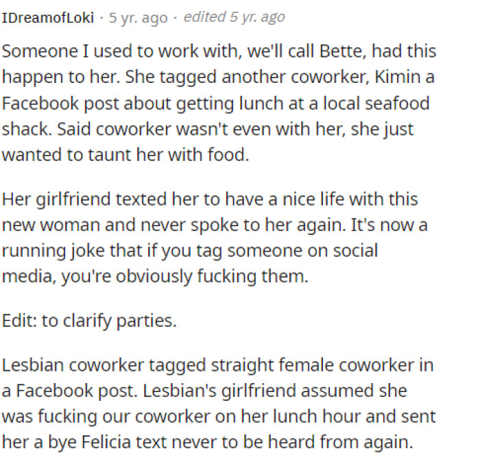 Some people even shared examples of similar situations they have experienced to compare.