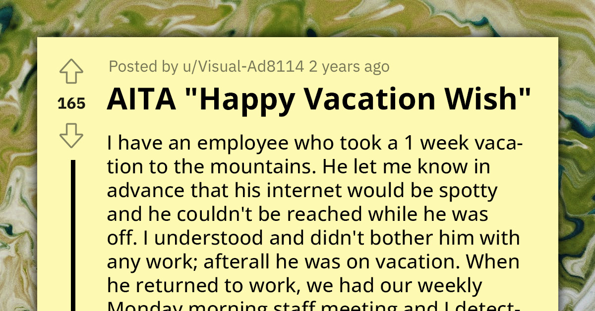 Manager Shocked After Seeing Employee Break Down In Tears Because She Didn't Wish Him "Happy Vacation"