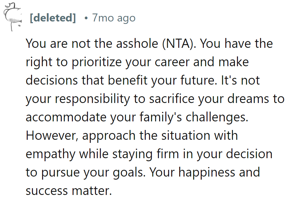 Career first, family drama last. Chase success with empathy and sass!