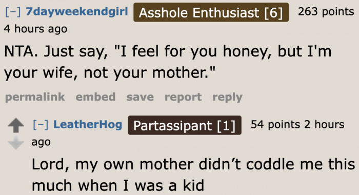 The line she needed to say.