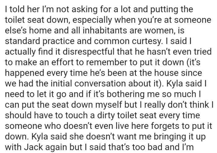 The OP finds it disrespectful that he hasn’t even tried to make an effort to remember