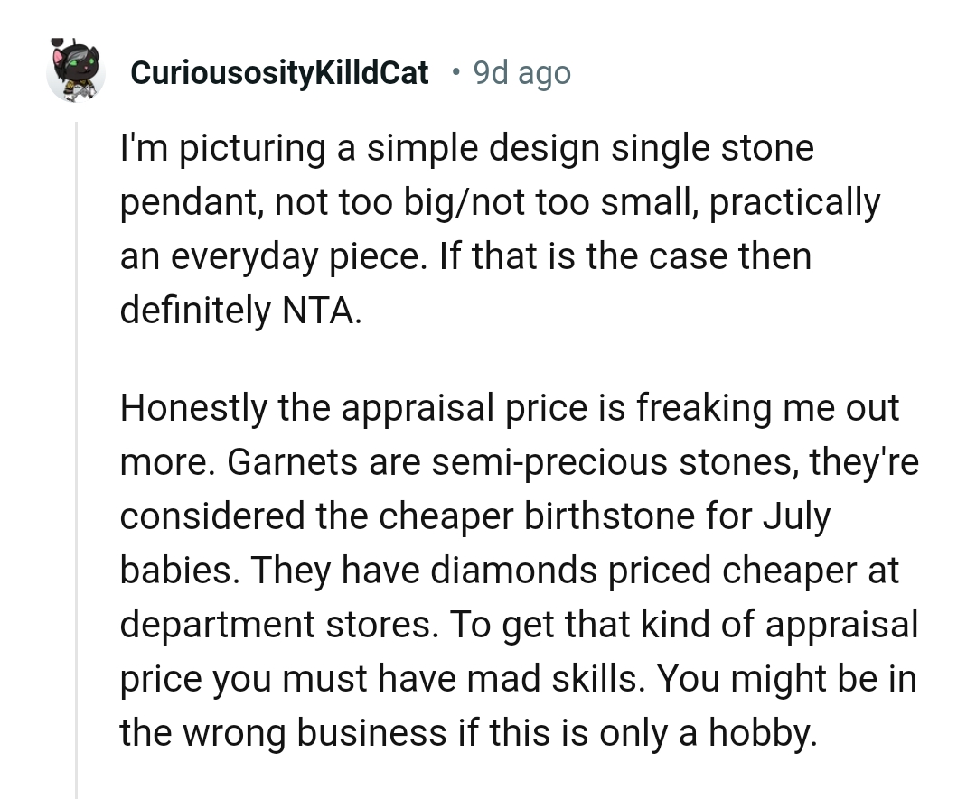 The appraisal price is freaking this Redditor out