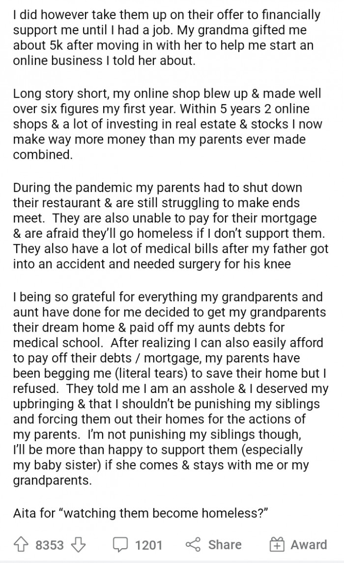 2. This is the part where her parents tried to