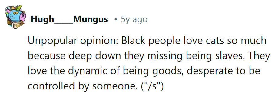Unpopular opinion: That's one litter box of a theory.