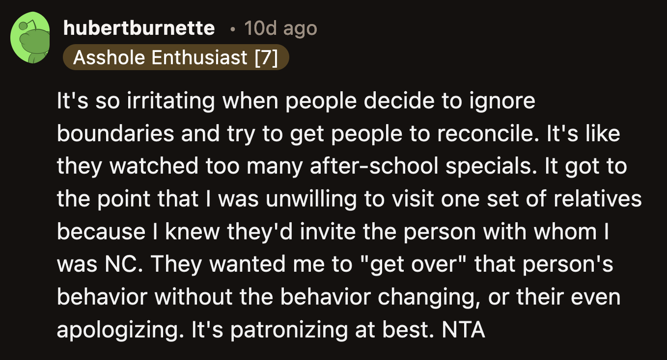 It was disrespectful how all these men thought they knew better than OP.