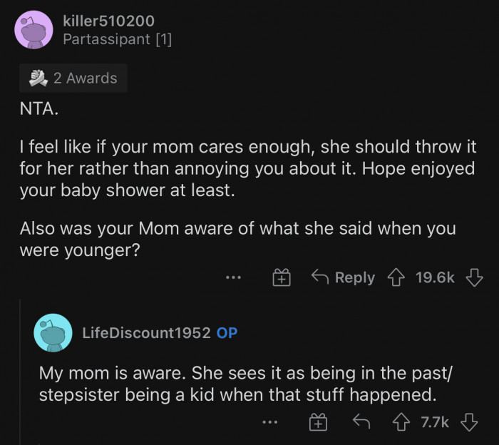 Here's how Reddit users reacted to u/LifeDiscount1952's post: