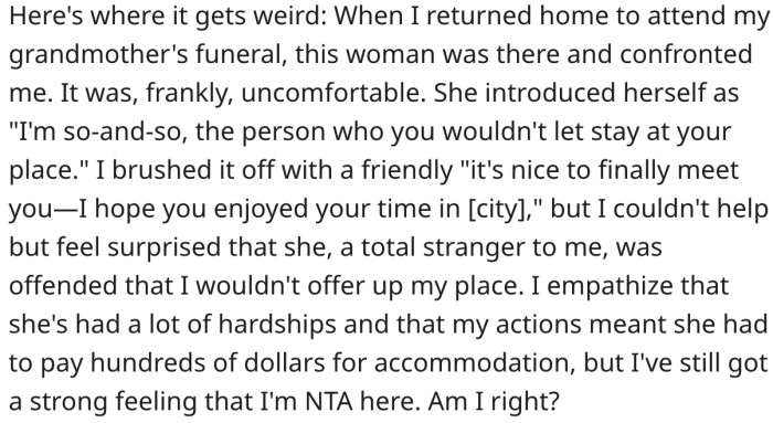 Was he wrong? Reddit responds.