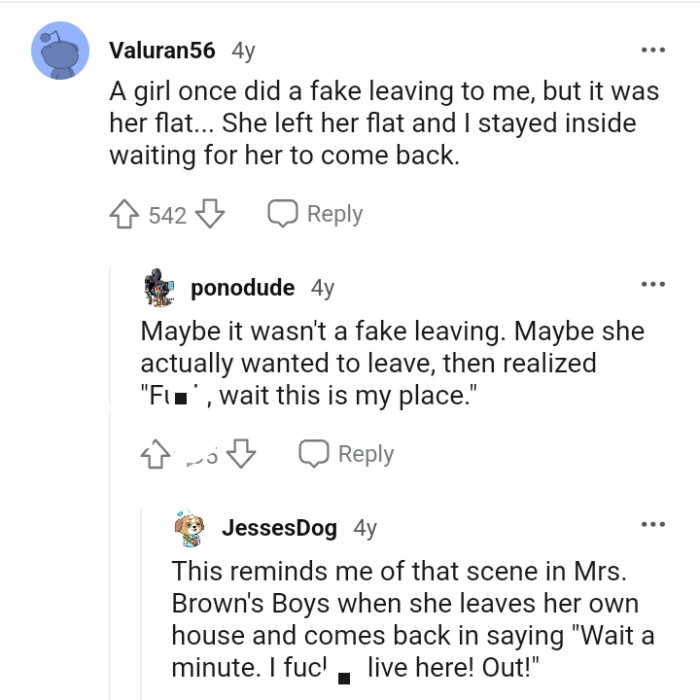 She left her apartment