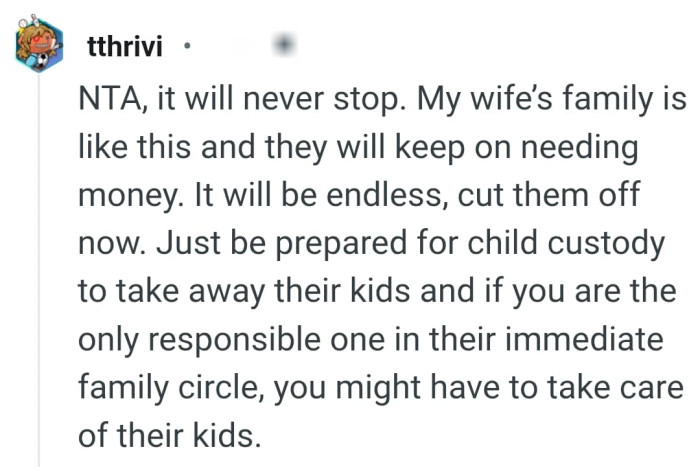 The OP taking care of the kids