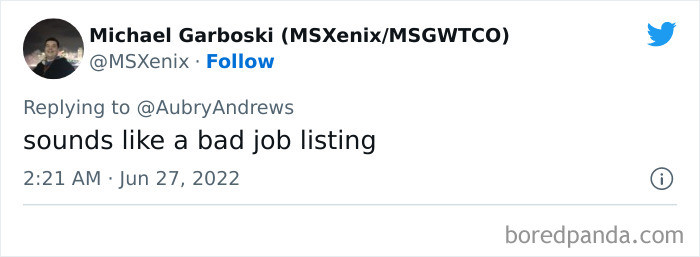 43. A bad job listing