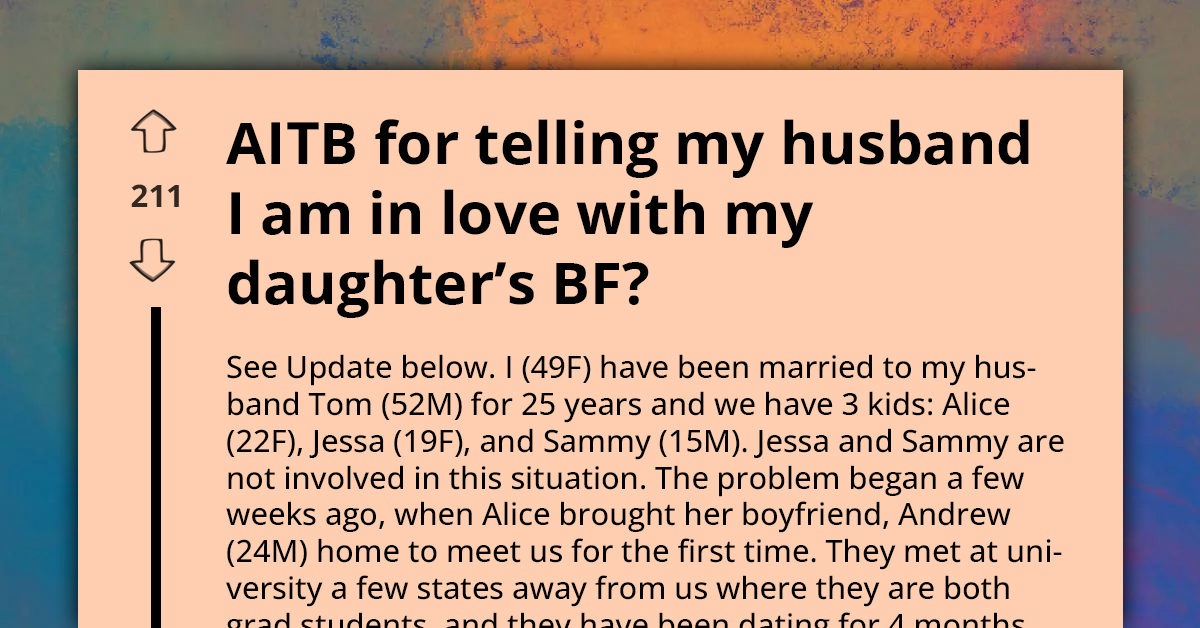49-Year-Old Mom Admits Attraction to Daughter's Boyfriend; Husband Is Furious
