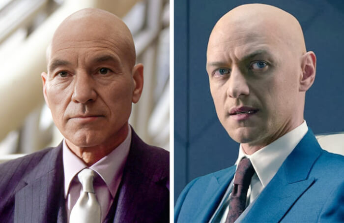 7. Patrick Stewart and James McAvoy as Professor X