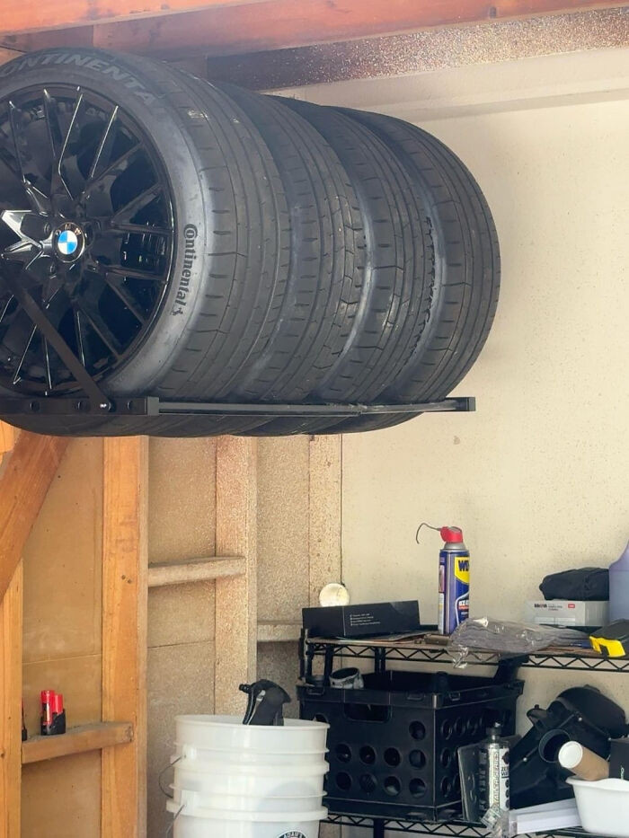 "I Installed A Wall Mounted Tire Rack"