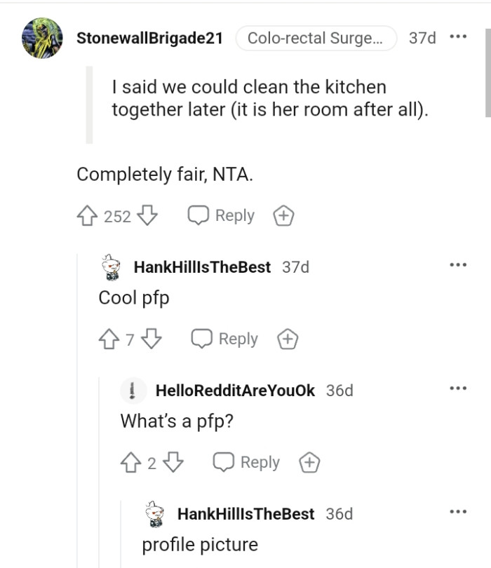 The OP has accepted to help clean the kitchen, and that's fair enough.