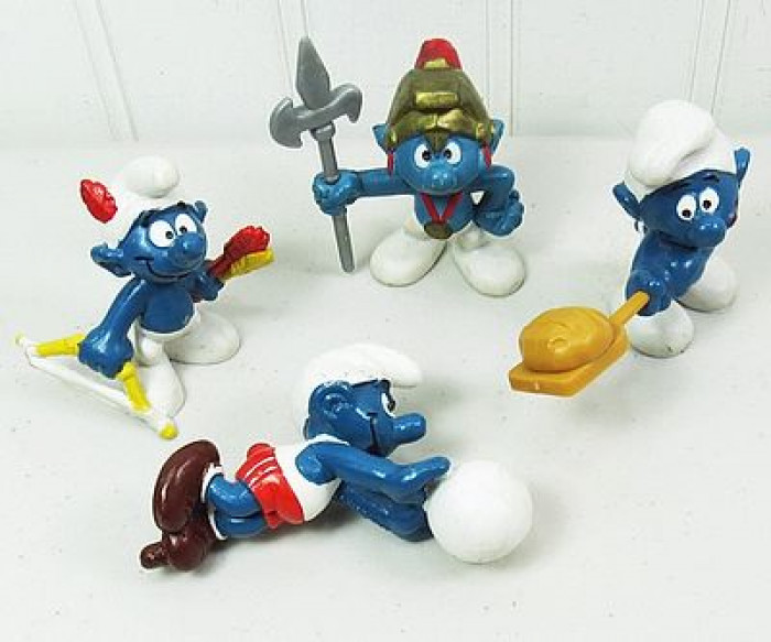 29. Smurf Figurines - $20