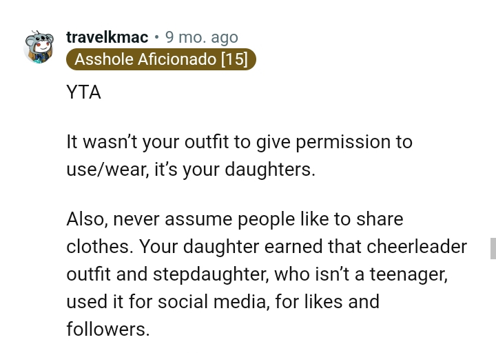 OP's Daughter Earned That Cheerleader Outfit