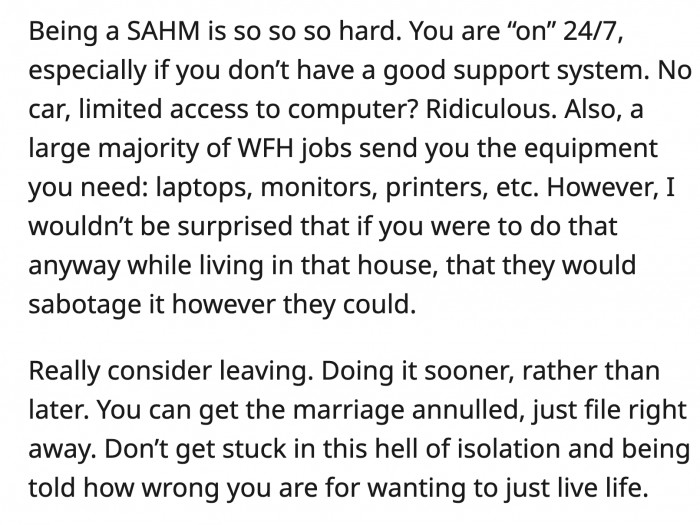 They are successfully making OP feel crazy when she only wants to have a job