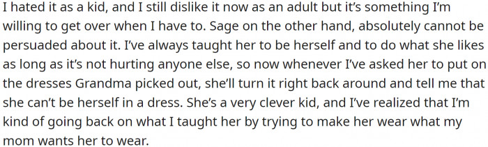 OP supports her daughter