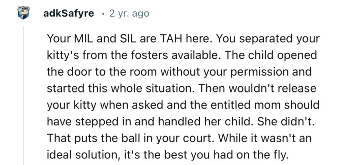 “While it wasn't an ideal solution, it's the best you had on the fly.”