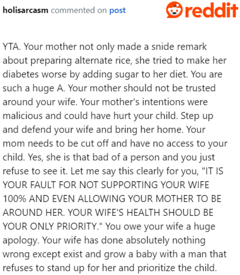 Redditors called the OP an a-hole.