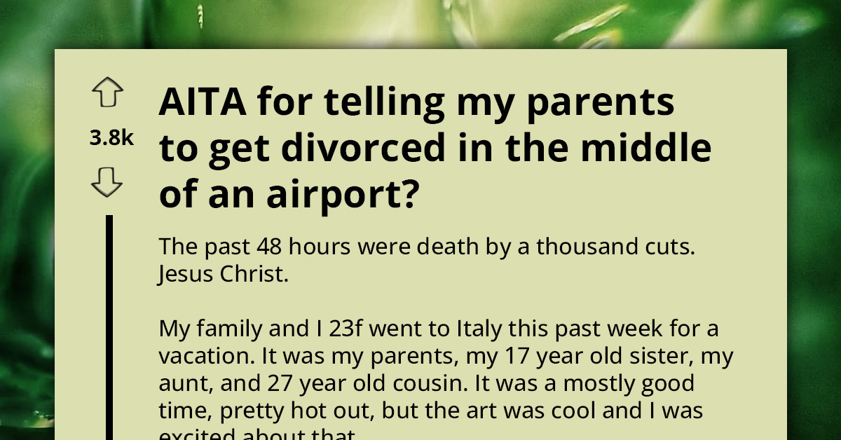 Family Vacation Turns Sour As Daughter Yells At Her Annoying Parents In The Airport, Telling Them To Get Divorced