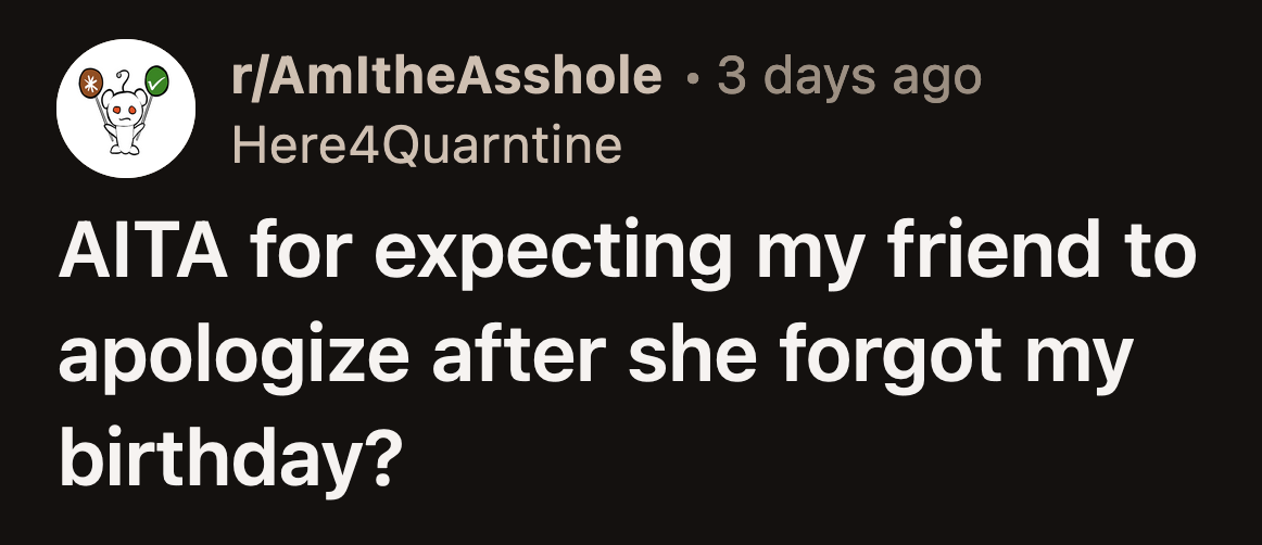 Ashley repeated that she wouldn't apologize to OP.