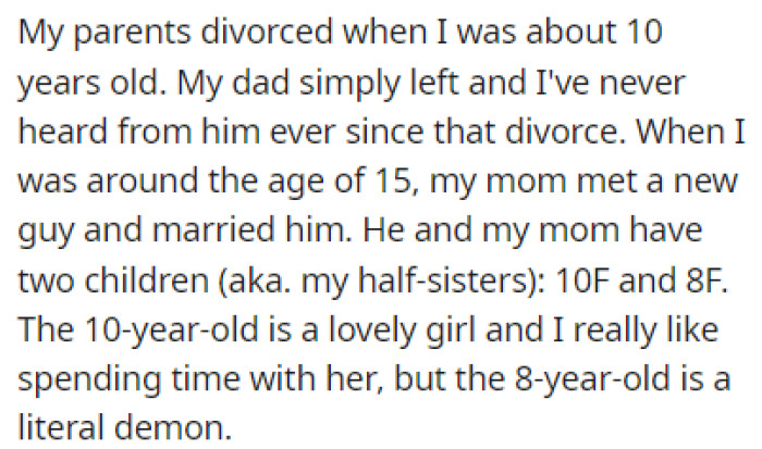 OP's Parents Got a Divorce When She Was Only 10 Years Old and Her Father Disappeared from Their Lives