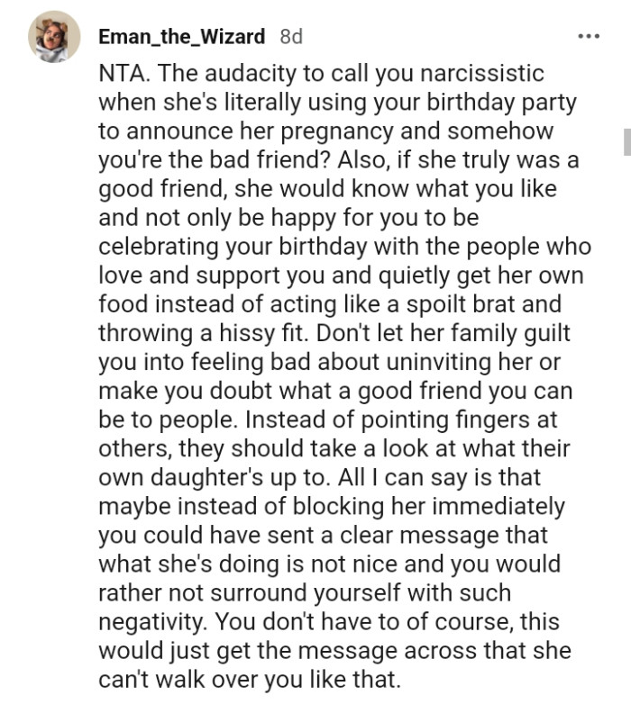 Don't let the family guilt you into feeling bad