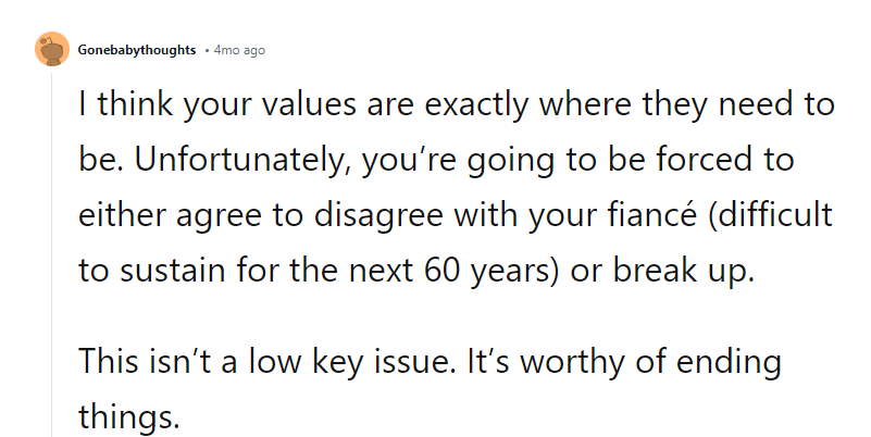 This isn’t a low-key issue. It’s worthy of ending things.