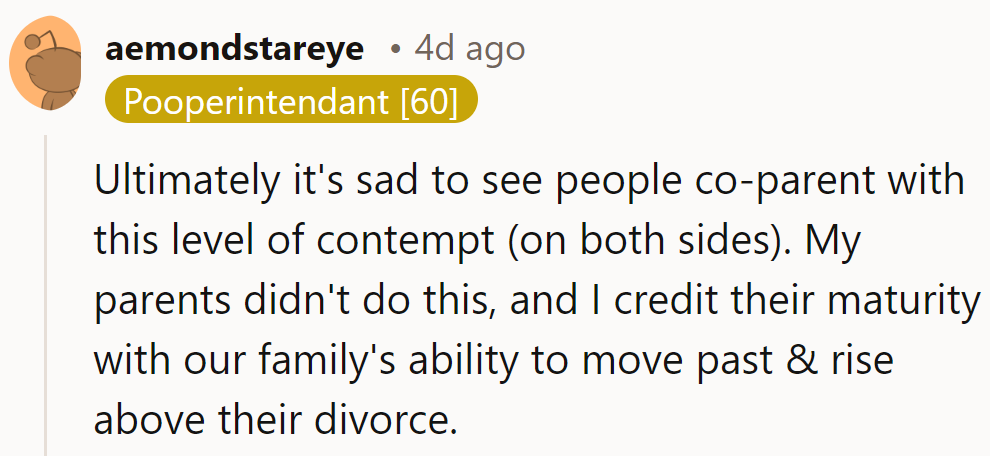 His parents' co-parenting game was so strong, they turned divorce bitterness into a bitter-less victory lap!