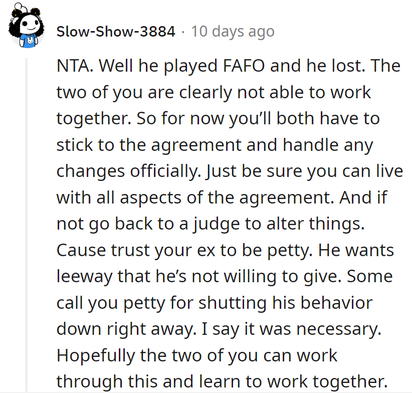 He played, he lost. Stick to the official agreement.