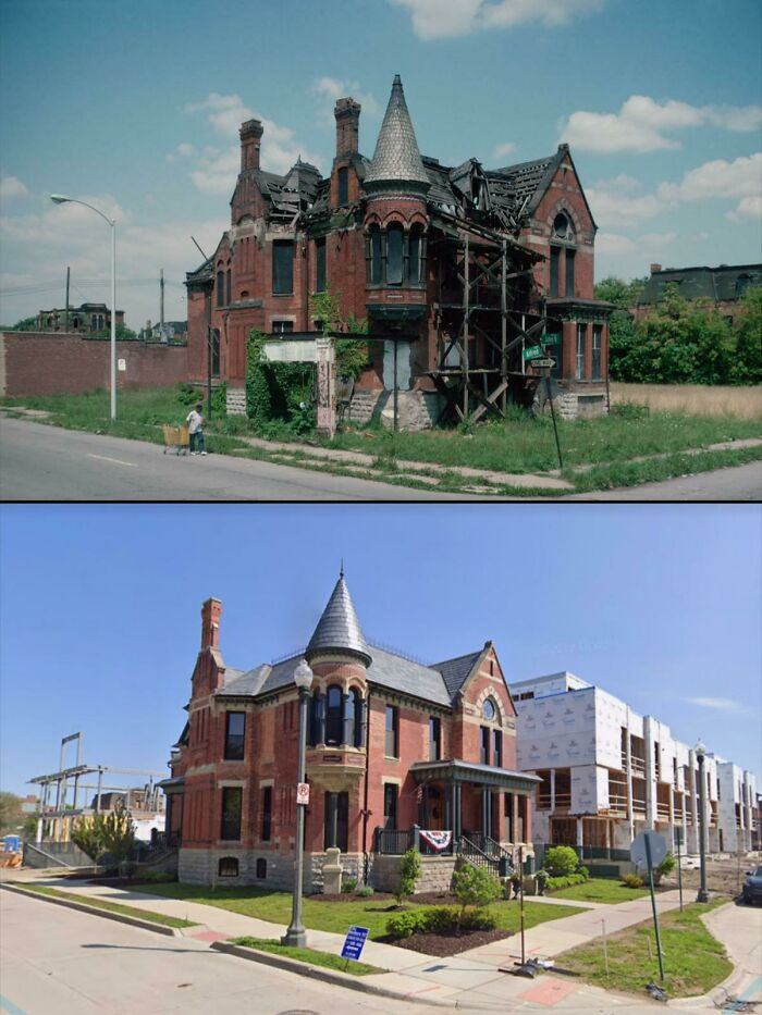 "Amazing Looking Home Restored In Detroit. 1993 And Now"