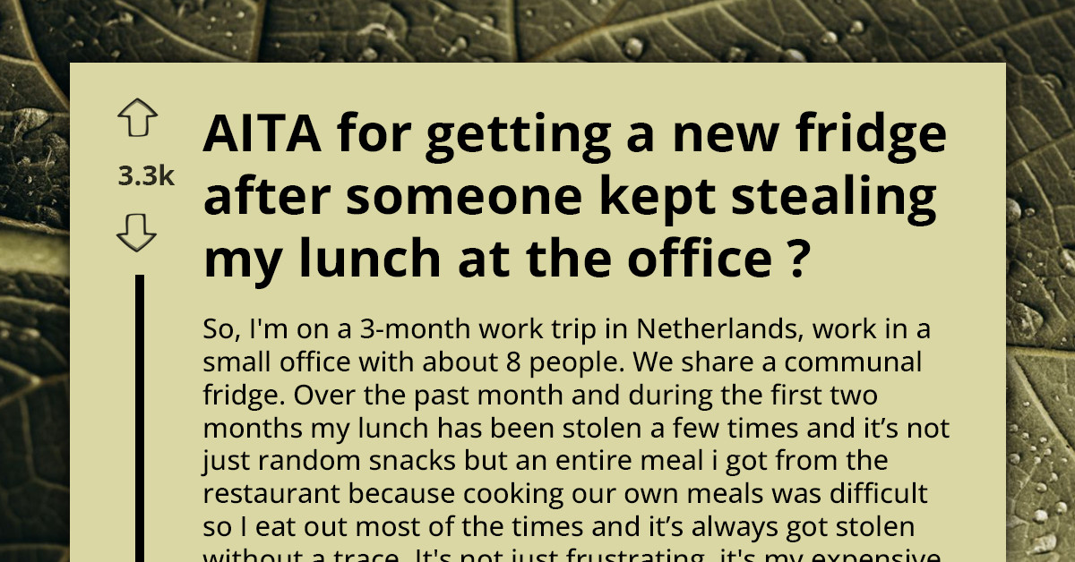 Man Buys A Locked Mini Fridge Because Someone Keeps Stealing His Lunch At Work