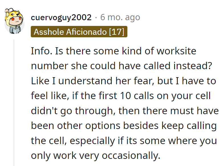 Time for Plan B, not a call marathon. Crisis management, not a dial-a-thon.
