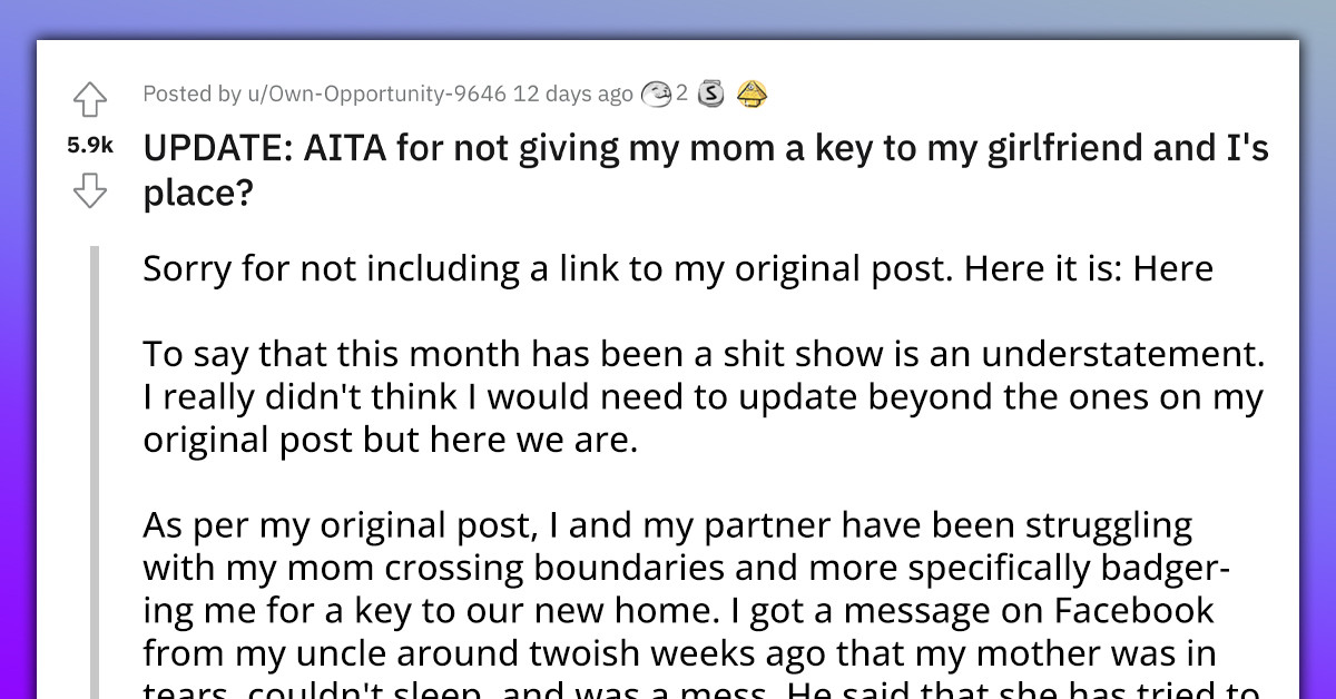 Son Blocks Mom After Getting Too Involved In His Life And Blaming Everything On His Girlfriend