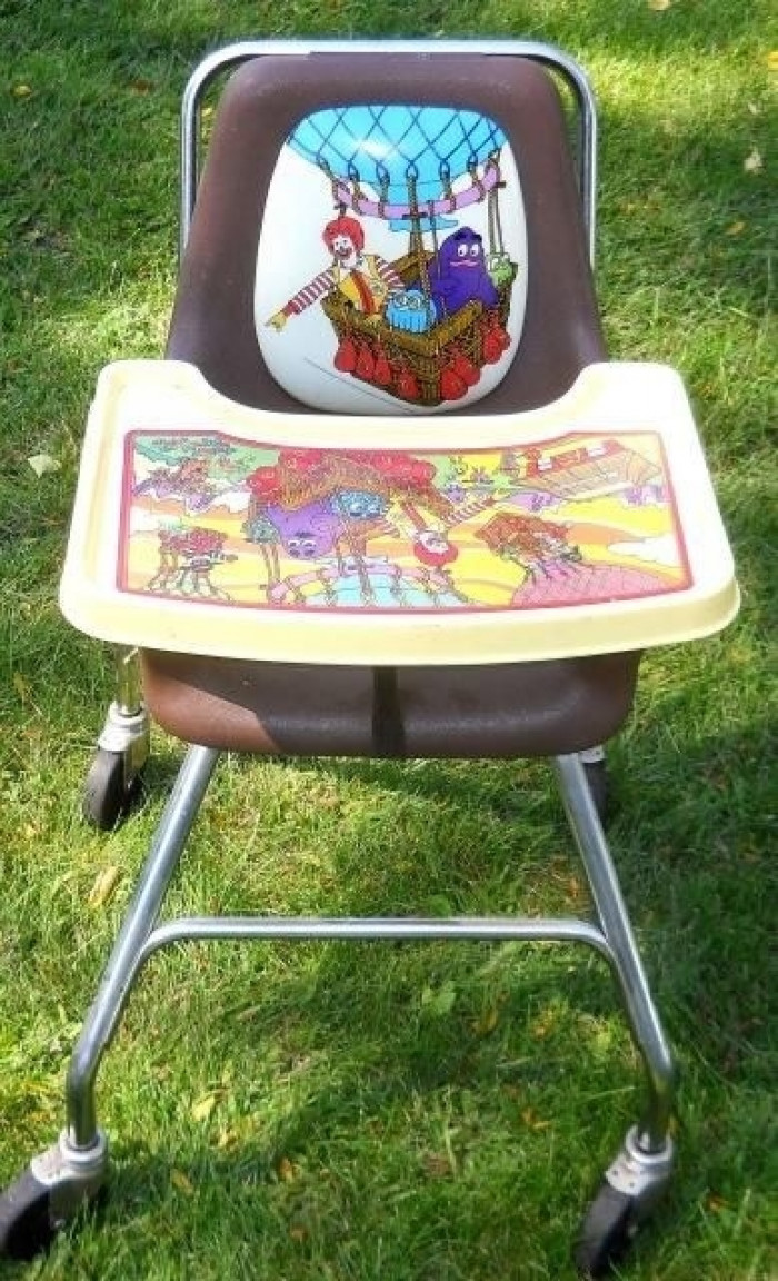 22. McDonald's high chair for kids.
