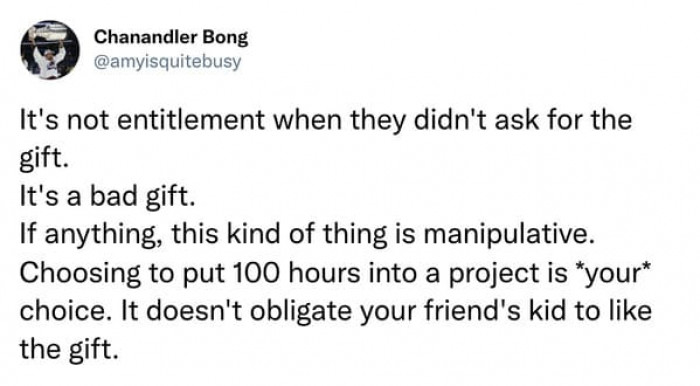 A manipulative gift